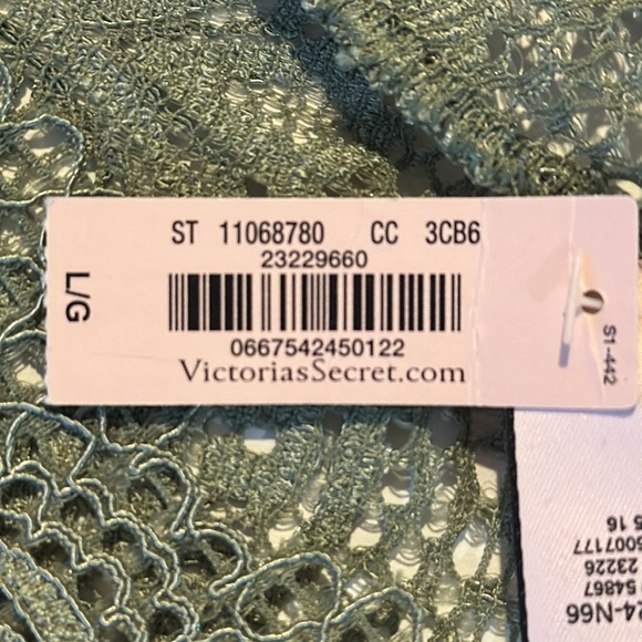 VICTORIA’S SECRET Lace Panties Shorties Green Size L/G NWT - Picture 8 of 9